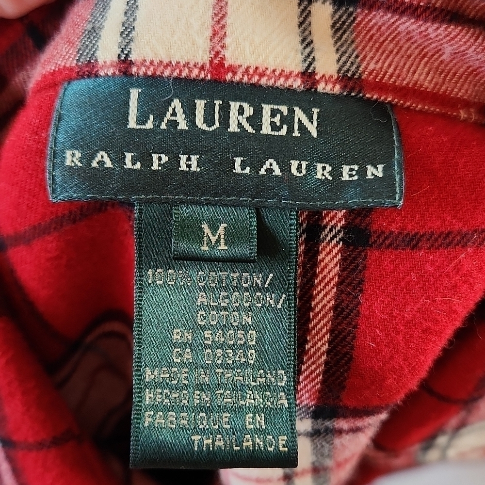 Lauren Ralph Lauren women's flannel button down shirt - Picture 6 of 6
